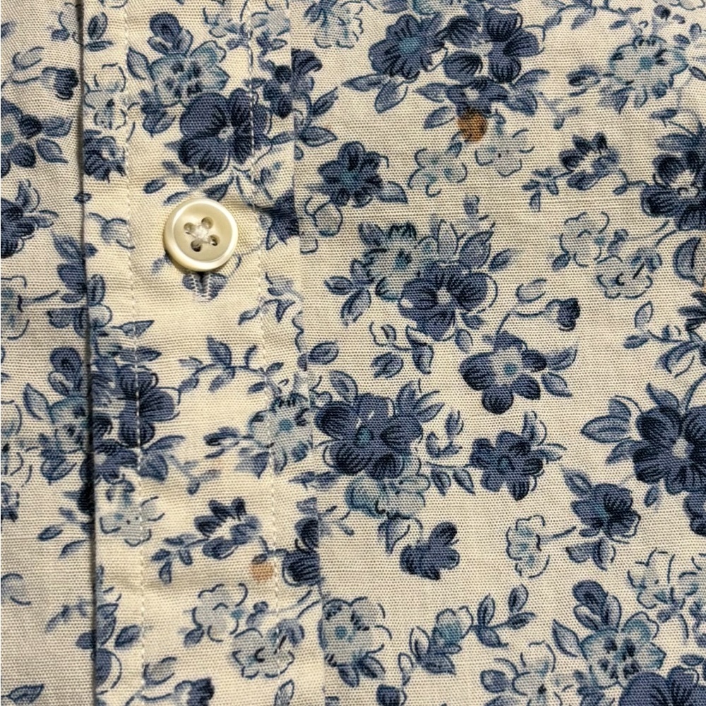 Floral Blue and White girl  Shirt